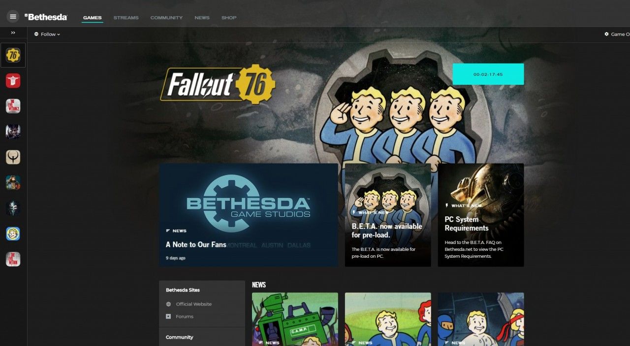 Fallout 76 Beta Goes Live Today