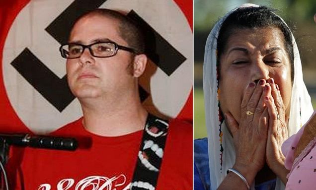 The alleged shooter (left) and a weeping commoner (right)