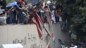 Muslims in Lybya and Egypt burn American flags